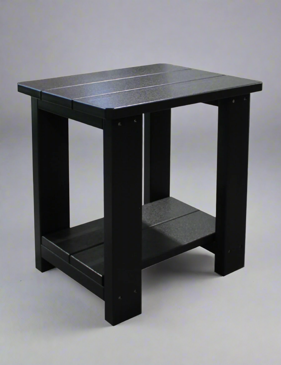 Amish Siesta End Table - Black Tangent Poly - Main Photo