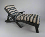 Amish Siesta Folding Chaise Lounge - Berenson Tuxedo Sunbrella Fabric - Tangent Poly - Second Photo