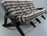 Amish Siesta Folding Sofa - Berenson Tuxedo Sunbrella Fabric - Black Poly - Siesta Outdoors - Main Photo