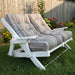 Amish Siesta High Back Folding Loveseat - Milano Char Sunbrella Fabric - White Poly - Siesta Outdoors - Main Photo with Background