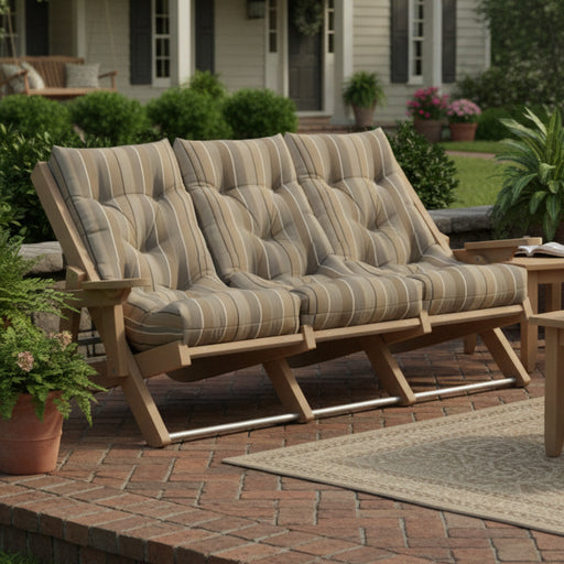 Amish Siesta High Back Folding Sofa- Siesta Outdoors - Sunbrella Fabric - Amish Made Outdoor Sofa