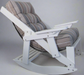 Amish Siesta High Back Rocking Chair - Milano Chair Sunbrella Fabric - Bright White Poly - Siesta Outdoors - Main Photo