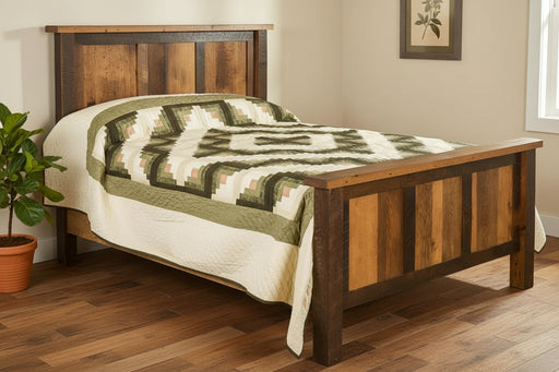 Amish Silverton Reclaimed Barnwood Bed - Farmhouse Bed Urban Barnwood Furniture