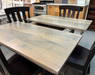 Amish Single Urbana Dining Set - Top Close Up - Solid Brown Maple