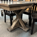 Amish Single Urbana Pedestal Dining Set - Pedestal Close Up - Solid Brown Maple