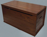 Amish Slatted Toy Box Solid Oak Wood OCS 113 Michaels Front Facing