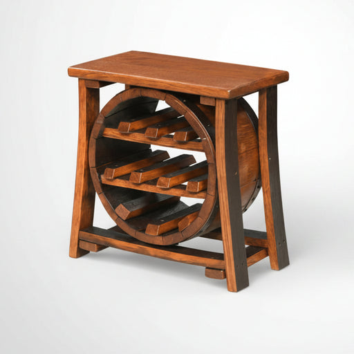 Amish Small Whiskey Barrel Wine Bottle Holder