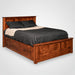 Amish Solid Wood Shaker Storage Bed With Drawers - 4-Drawer Storage - Brown Maple OCS-113 Michaels Cherry