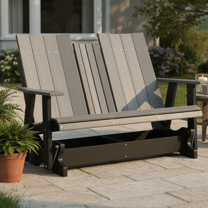 Levi Leisure Contemporary 5 Foot Glider Amish Contempo 5 Foot Glider Front Facing