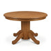 Amish Split Single Pedestal Table Mission Feet Extendable Large Round Table