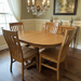 Amish Standard Single Pedestal Dining Set - In Dining Room Photo - Oak CS-101 S2 Stain