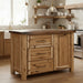 Amish Stanton Live Edge Walnut Island Bar - Hard Maple Butcher Block Top - Live Edge Top Island - In-Kitchen Photo
