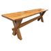 Amish Stanton X-Base Dining Set - Lamar Dining Chairs - Solid Hickory Wood Dining Set - Rough Sawn - X-Base Bench