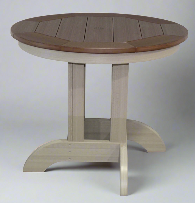 Amish Sterling 36" Round Dining Table - Brazilian Walnut on Birchwood Poly - Buckeye Poly - Main Photo