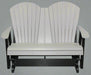 Amish Sterling Adirondack 4' Glider - Poly Colors Light Gray on Black - Front Facing Photo