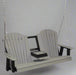 Amish Sterling Adirondack 5' Settee Swing - Driftwood Gray on Black Poly - Main Photo