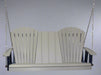 Amish Sterling Adirondack 5' Settee Swing - Driftwood Gray on Black Poly - No Fold Down Photo