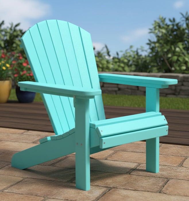 Amish Sterling Adirondack Child's Chair - Aruba Blue Poly - Main Photo