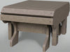 Amish Sterling Adirondack Gliding Ottoman - Poly Colors Weatherwood - Main Photo