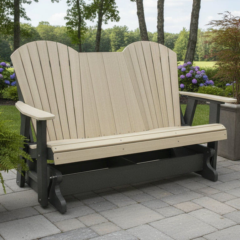 Amish Sterling Adirondack 5' Settee Glider