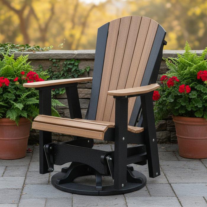 Amish Sterling Adirondack Swivel Glider