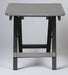 Amish Sterling Folding End Table - Dark Gray on Black Poly - Front Facing Photo