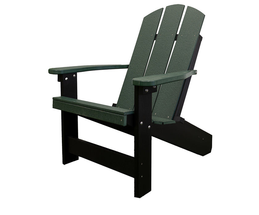 Summertown Chair Green on Black Amish Made Hershey way Outdoor Furniture Front Facing