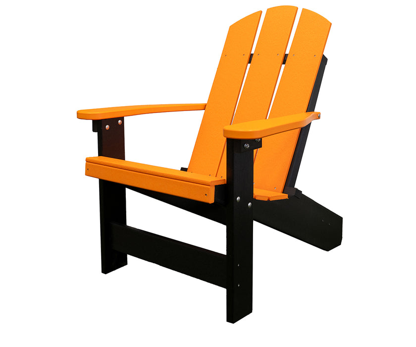 Summertown Chair Orange on Black Amish Made Hershey way Outdoor Furniture Front Facing 