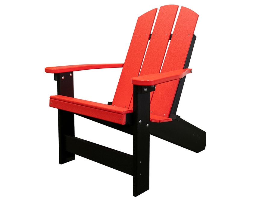 Summertown Chair Red on Black Amish Made Hershey way Outdoor Furniture Front Facing 