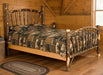 Sunburst Log Bed Amish Built Hickory Log Bed Front Facing