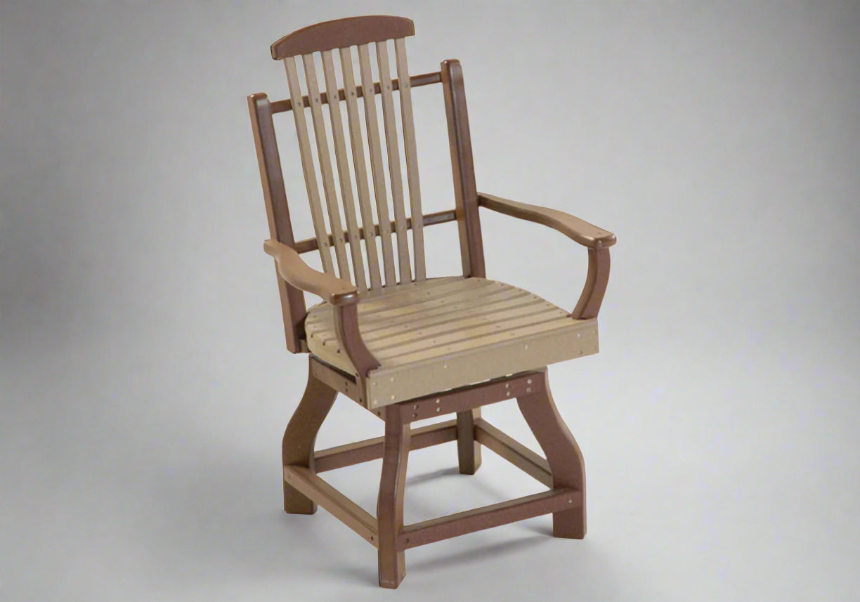 Amish Sunrise Bent Dining Chair Bentwood Poly Dining Chair with Swivel Seat Rabers Woodshop