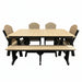Amish Superior Adirondack 44" x 72" Dining Set - Adirondack Dining Chairs - Dining Bench- Poly 6' Table & Chairs With Bench - In-Stock 2