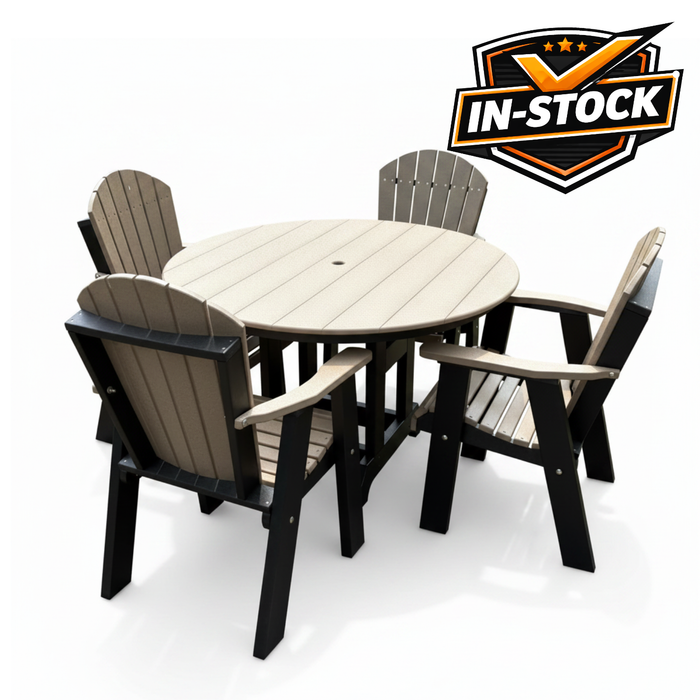 Amish Superior Adirondack 48" Round Dining Set - In-Stock - Multiple Colors