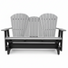 Amish Superior Adirondack 5' Glider - Tangent Poly - Dark Gray on Black