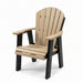 Amish Superior Adirondack Dining Chair - Amish Poly Adirondack Dining Chair - Weatherwood on Black