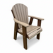 Amish Superior Adirondack Dining Chair - Amish Poly Adirondack Dining Chair - Weatherwood on Brown