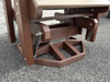 Amish Superior Adirondack Swivel Glider With Cupholders - Polywood Adirondack Swivel Gliders - Tangent Poly - Weatherwood on Brown 2