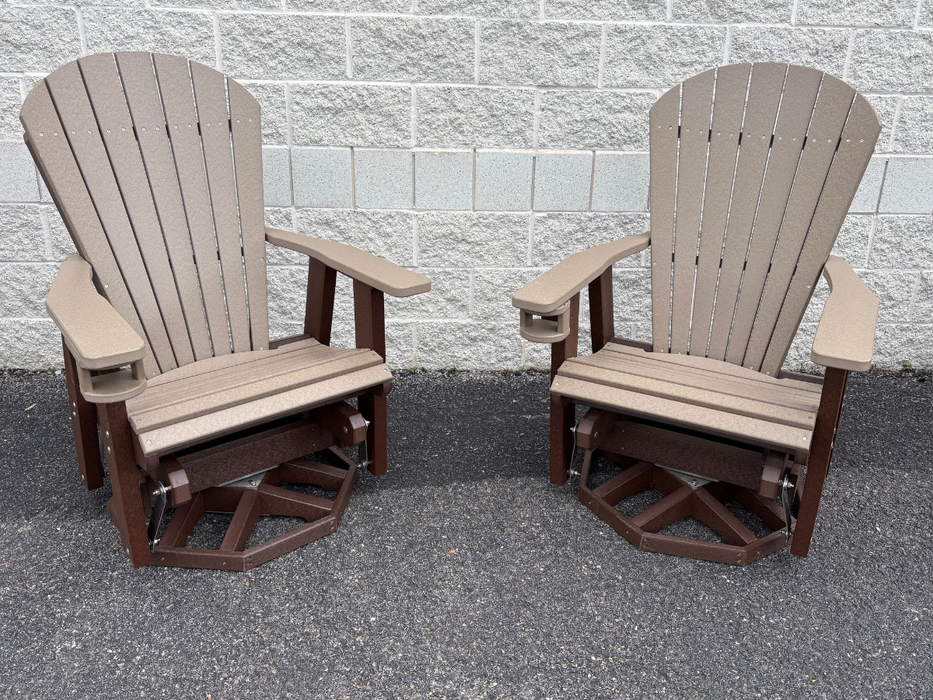 Amish Superior Adirondack Swivel Glider Set In-Stock WW/BR — Our