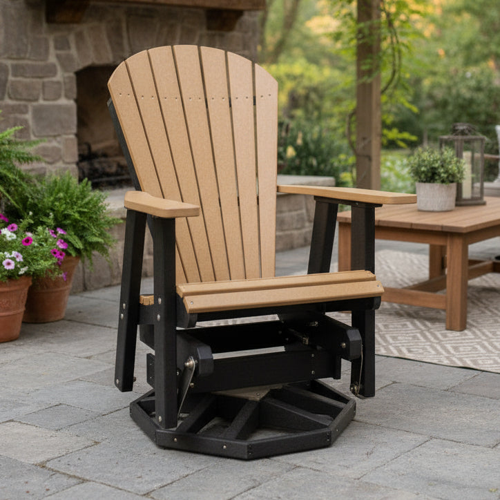Amish Superior Adirondack Swivel Glider