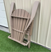 Amish Superior Folding Adirondack Chair  - Tangent Poly - Weatherwood - Folded Up Detail 