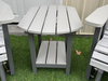 Amish Superior Oval End Table - Tangent Poly - Light Gray on Dark Gray 2