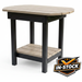 Amish_Superior_Oval_End_Table_ Weatherwood on Black - In-Stock - Amish Made HDPE Poly End Table