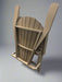 Amish Superior Poly Folding Adirondack Chair - Weatherwood oly - Hogback - Folded Up Photo
