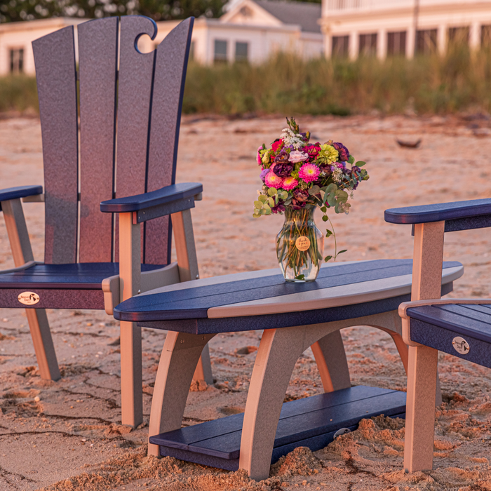 Amish Surf-Aira Coffee Table
Amish Made Poly Coffee Table
Patriot Blue on Light Gray