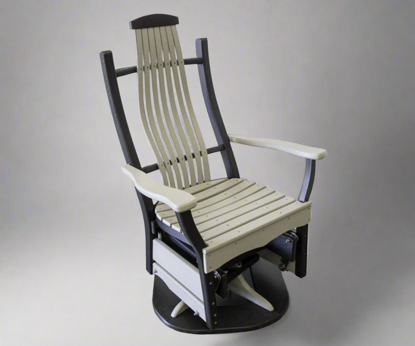 Amish Sunrise Swivel Bent Glider