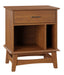 Amish Taunton 1 Drawer Nightstand Open Nightstands Mid-Century