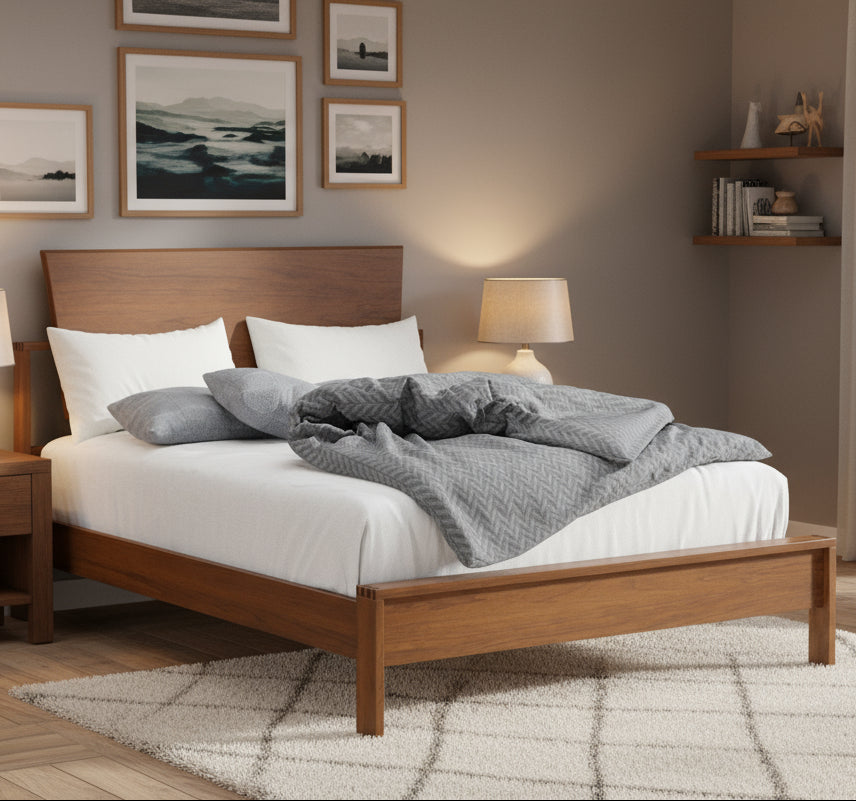 Amish Taunton Bed Panel Beds Mid-Century