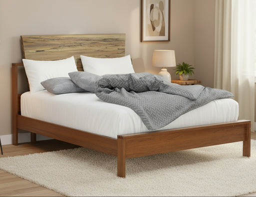 Amish Taunton Spalted Bed Panel Beds Mid-Century