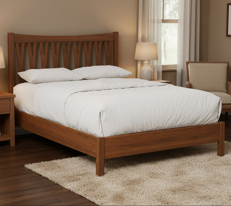 Amish Taunton Wishbone Bed Spindle/Slat Beds Mid-Century