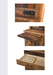Amish Timber Ridge Reclaimed Coffee Bar - Genuine Reclaimed Barnwood Coffee  - Coffee Hutch With Outlet and Mug Hangers - K-Cup Holder - Pull-out Surface - Storage Underneath - Solid Wood - Detail Photos
